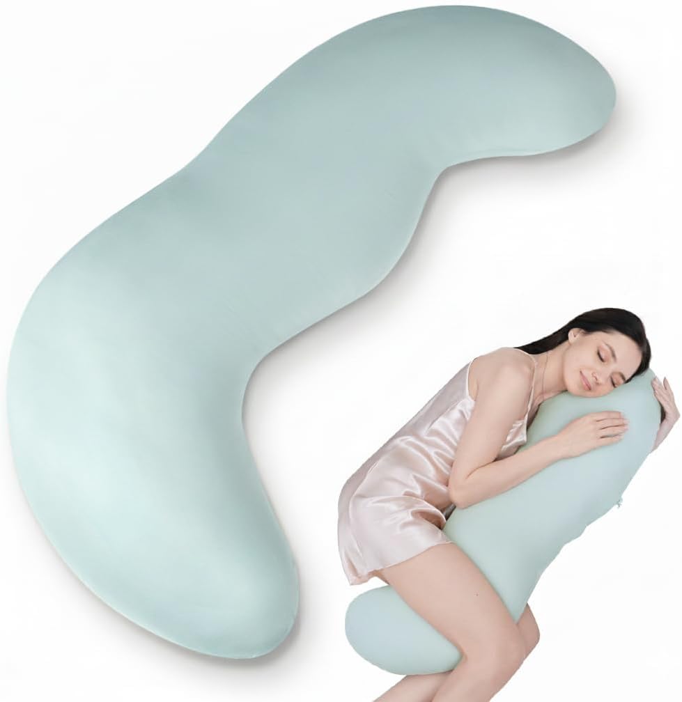 Pea Pod Full Body Pillow, Long Support Pillow for Adult Side Sleeping