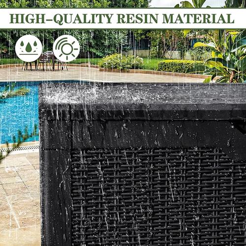 120 Gallon Outdoor Storage Deck Box – Weatherproof Patio & Garden Storage with Dividers