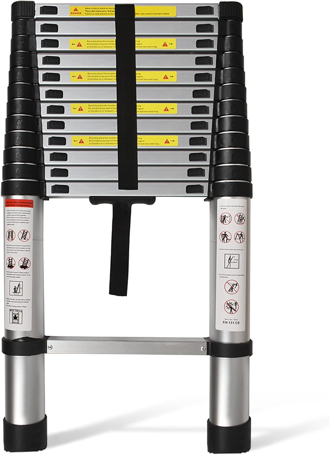 14.5 FT Telescoping Ladder – Lightweight Aluminum Collapsible Ladder for RV, Attic & Home, 330 LB Capacity