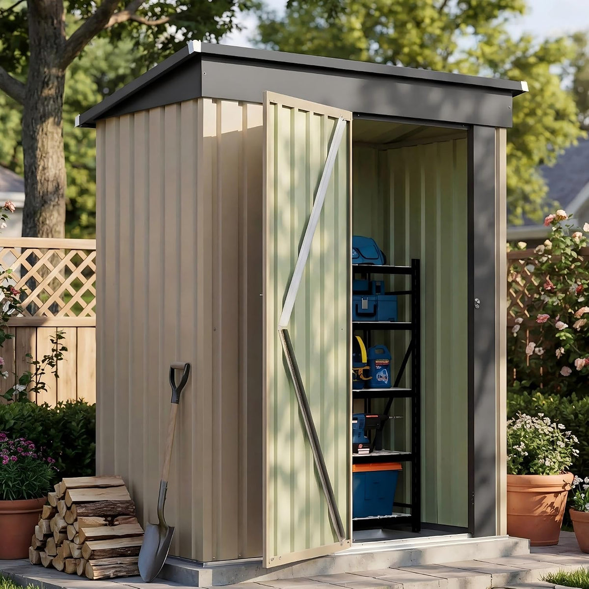 8×6 FT Outdoor Storage Shed – Your Backyard’s Extra Space