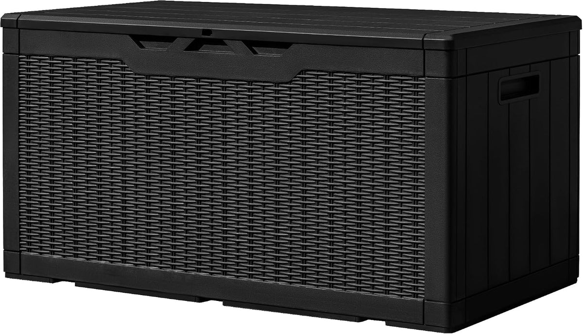 120 Gallon Outdoor Storage Deck Box – Weatherproof Patio & Garden Storage with Dividers