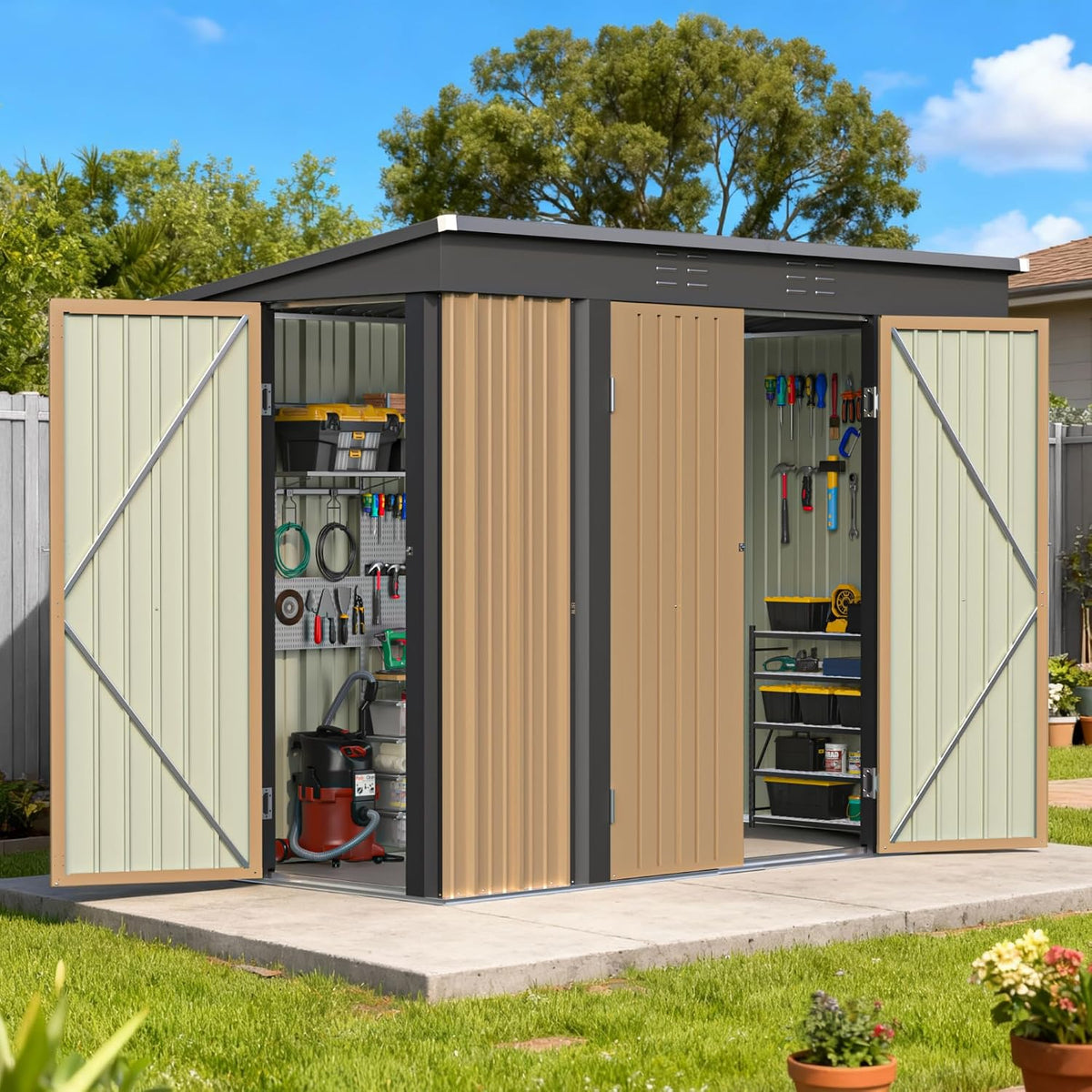 8×6 FT Outdoor Storage Shed – Your Backyard’s Extra Space